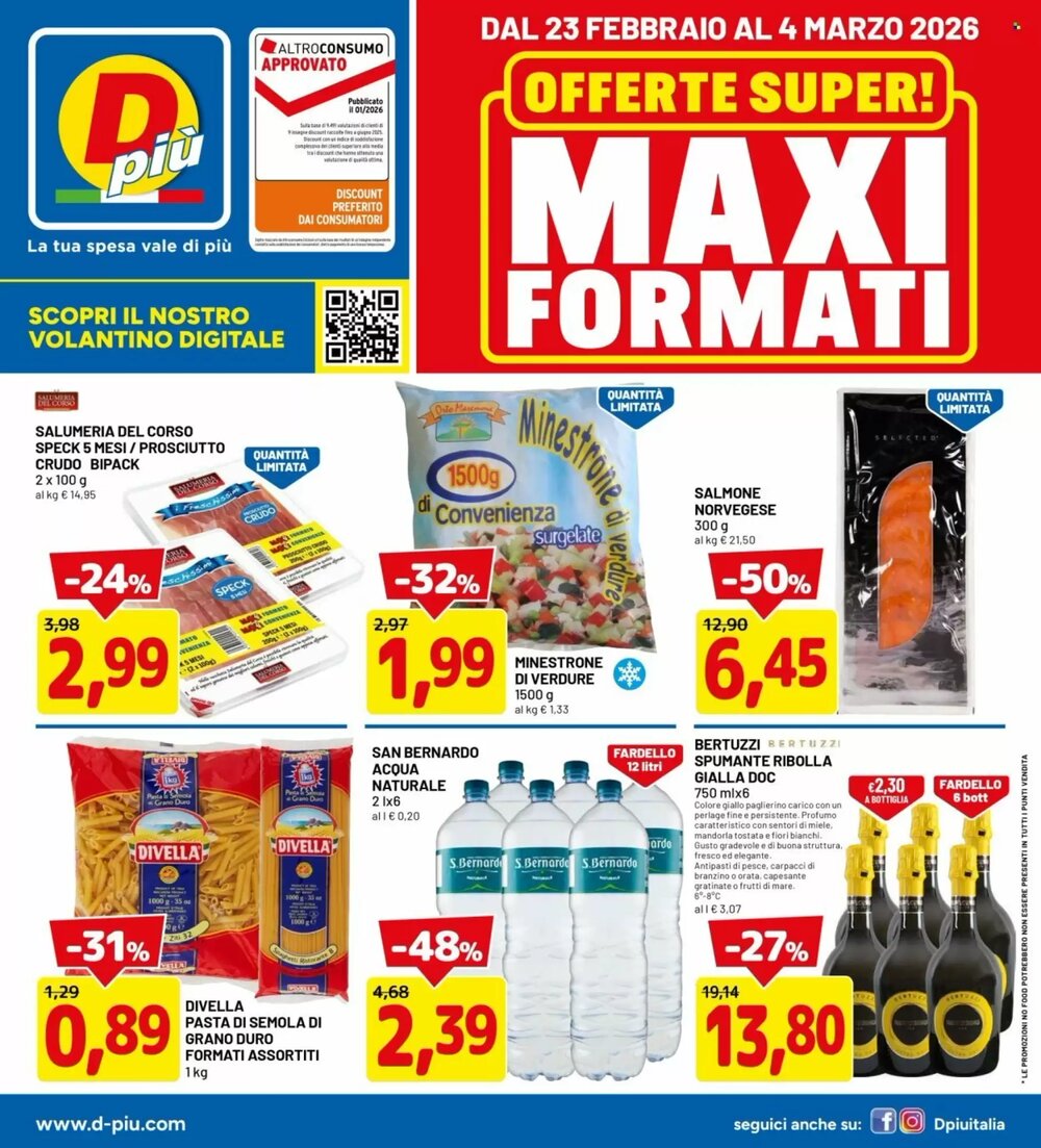Volantino promozionale DPiù  valide dal 23/02/2026 - Pagina 1.