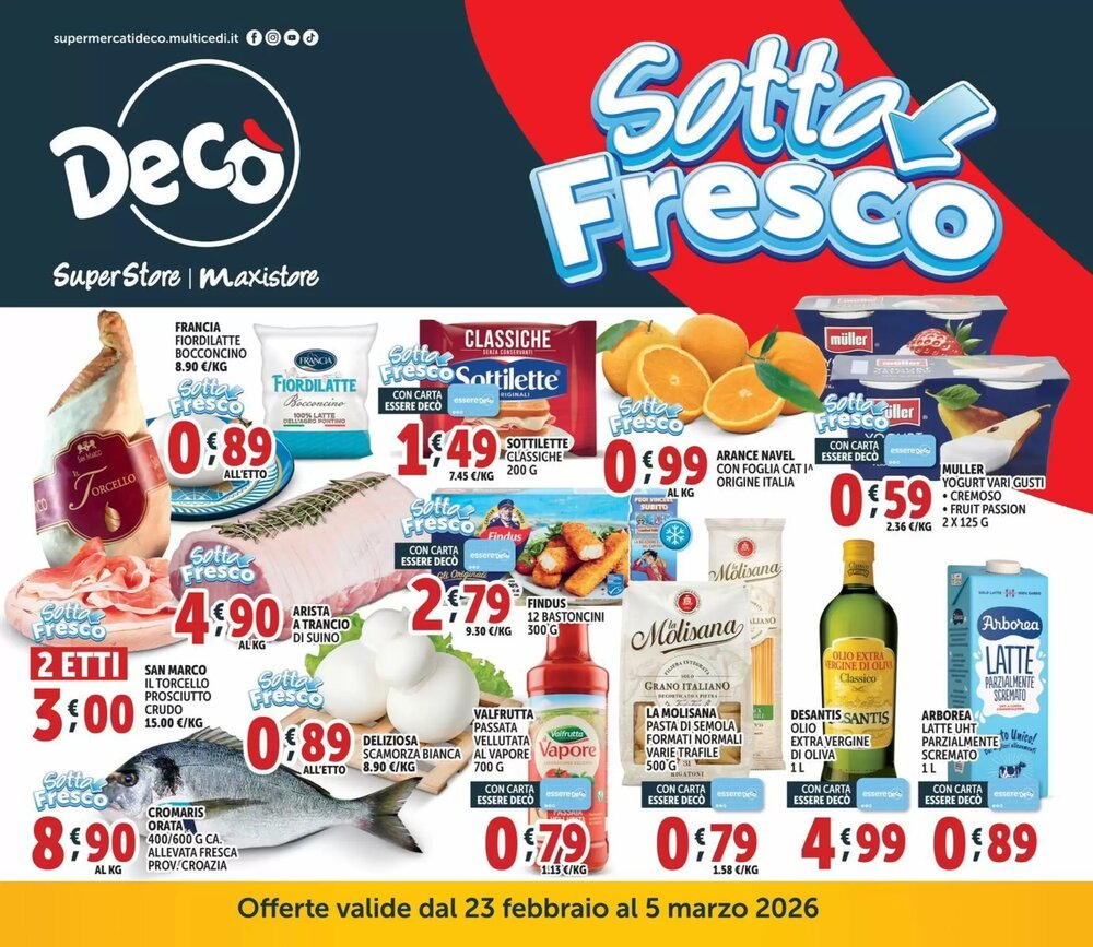 Volantino promozionale Deco Market  valide dal 23/02/2026 - Pagina 1.