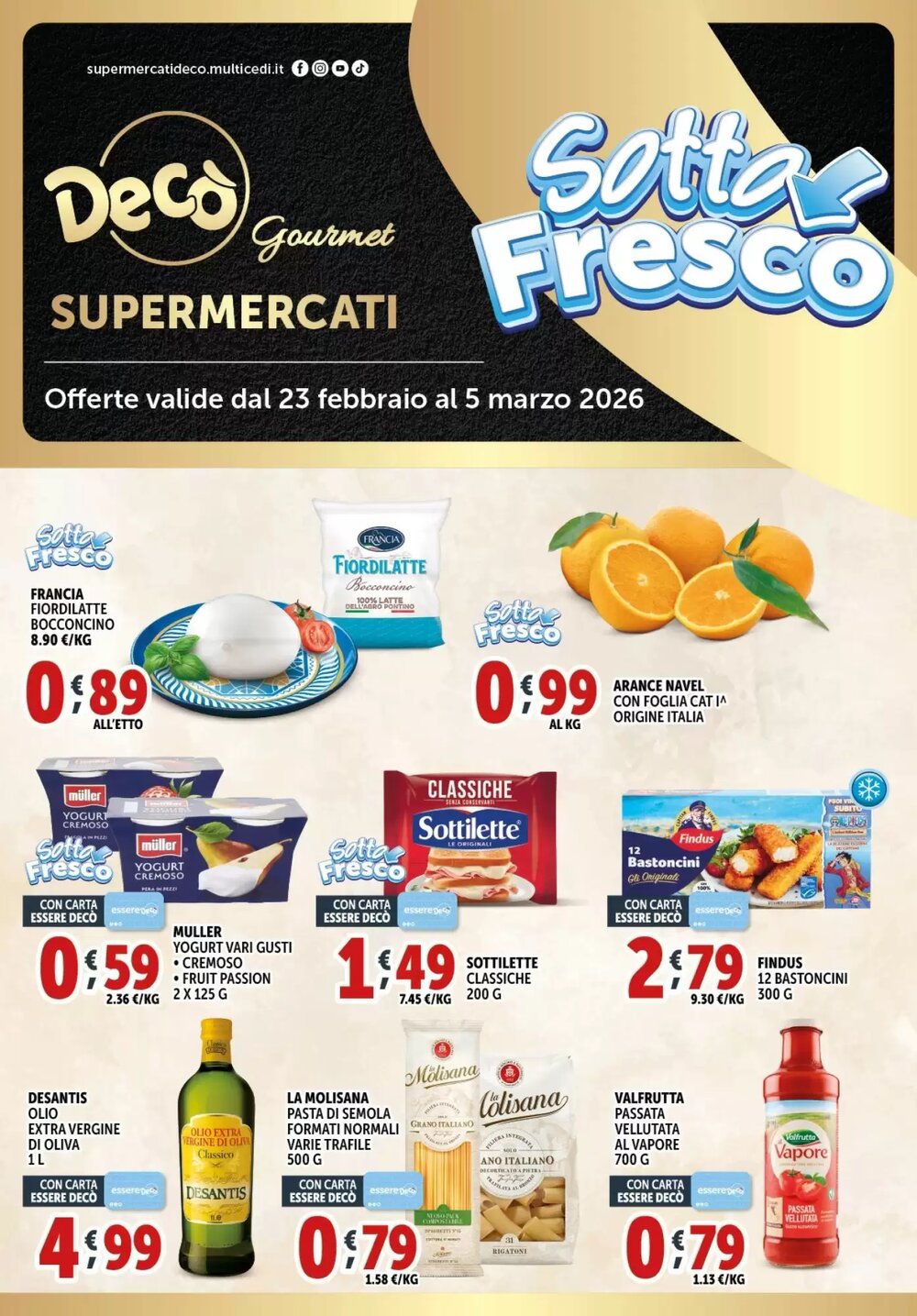 Volantino promozionale Gourmet Déco  valide dal 23/02/2026 - Pagina 1.