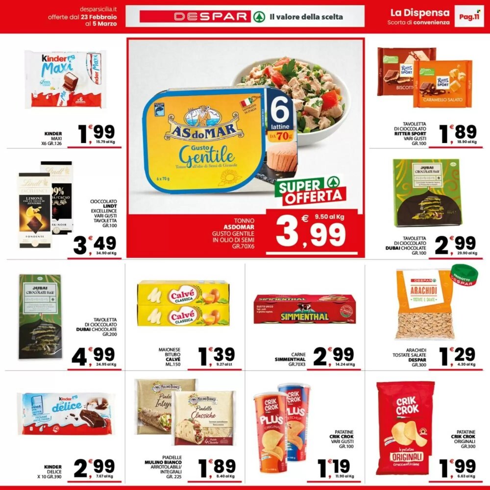 Volantino promozionale Despar Sicilia  valide dal 23/02/2026 - Pagina 11.