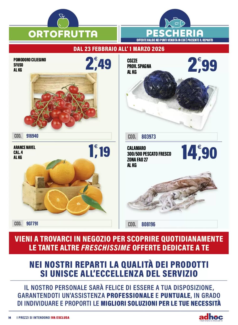 Volantino promozionale Adhoc  valide dal 23/02/2026 - Pagina 14.