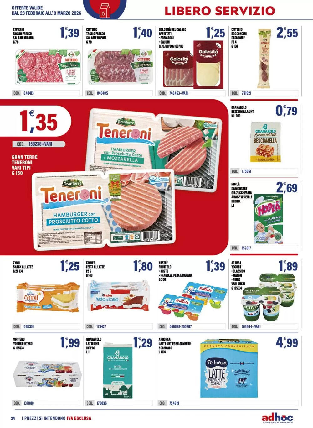 Volantino promozionale Adhoc  valide dal 23/02/2026 - Pagina 24.