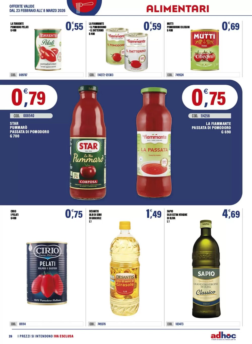 Volantino promozionale Adhoc  valide dal 23/02/2026 - Pagina 26.
