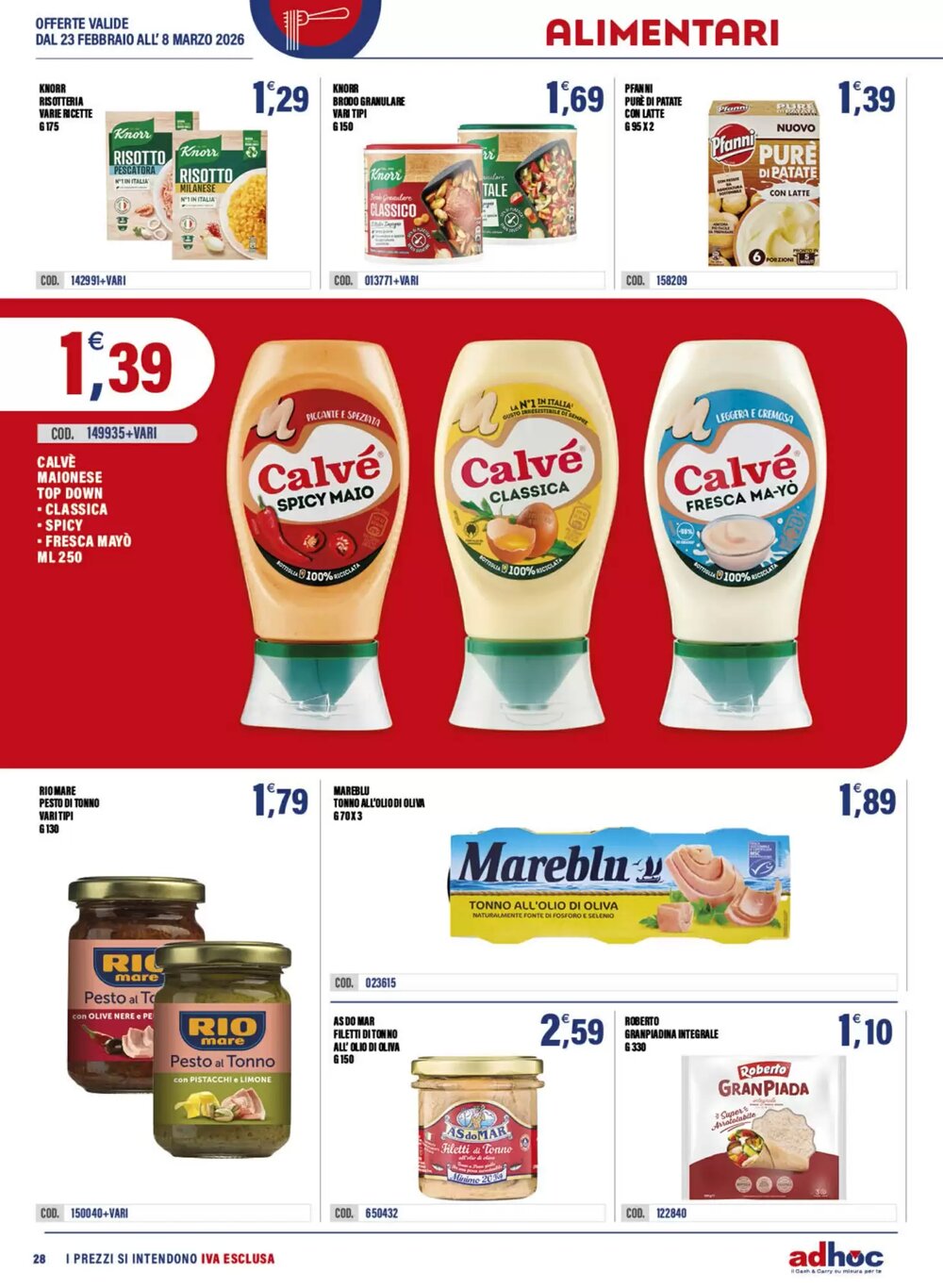 Volantino promozionale Adhoc  valide dal 23/02/2026 - Pagina 28.