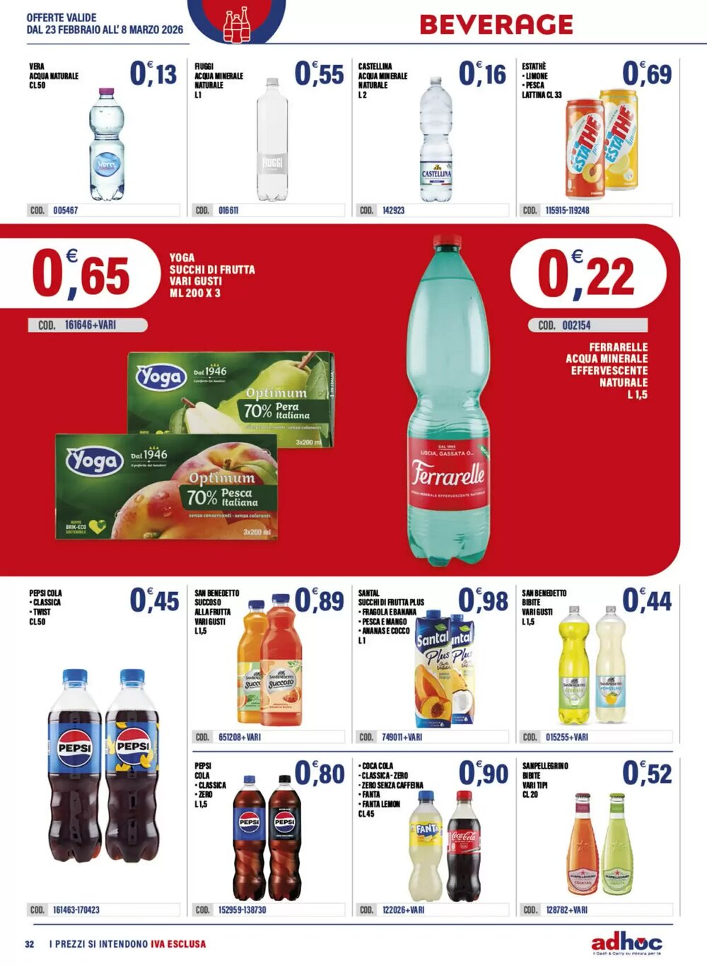 Volantino promozionale Adhoc  valide dal 23/02/2026 - Pagina 32.