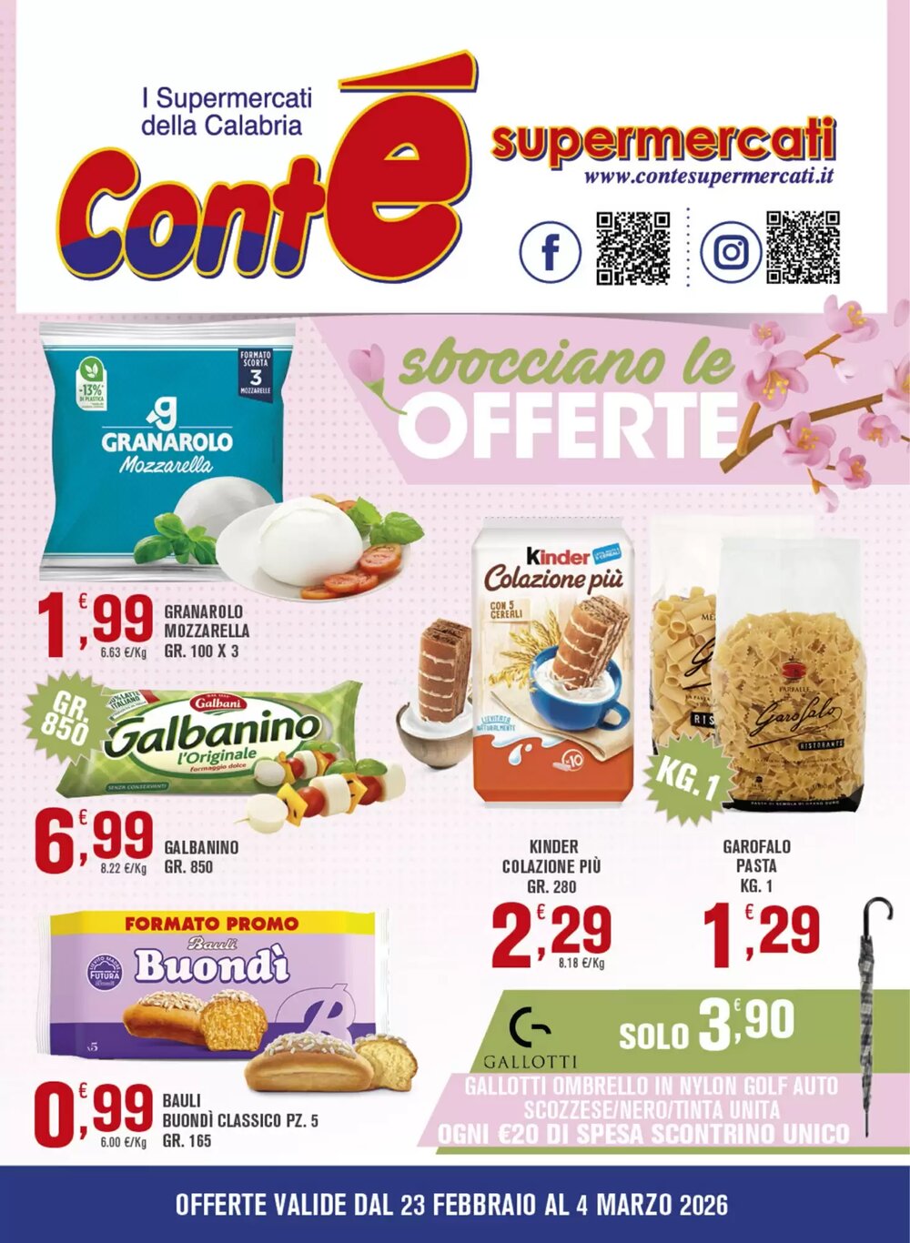 Volantino promozionale Conté Supermercati  valide dal 23/02/2026 - Pagina 1.