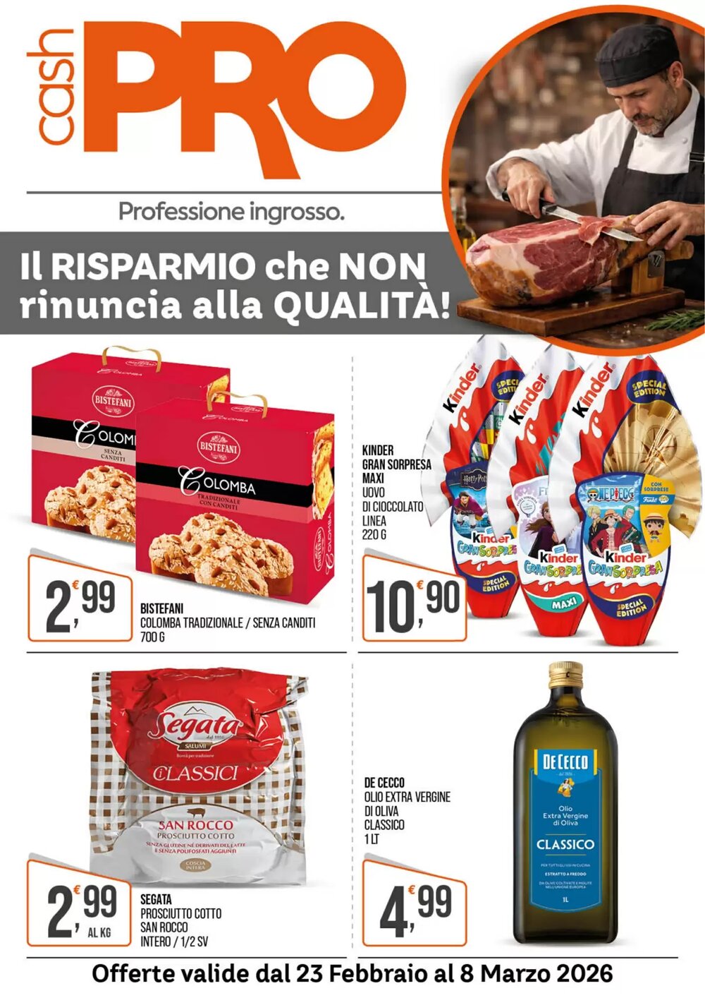 Volantino promozionale Cash pro  valide dal 23/02/2026 - Pagina 1.