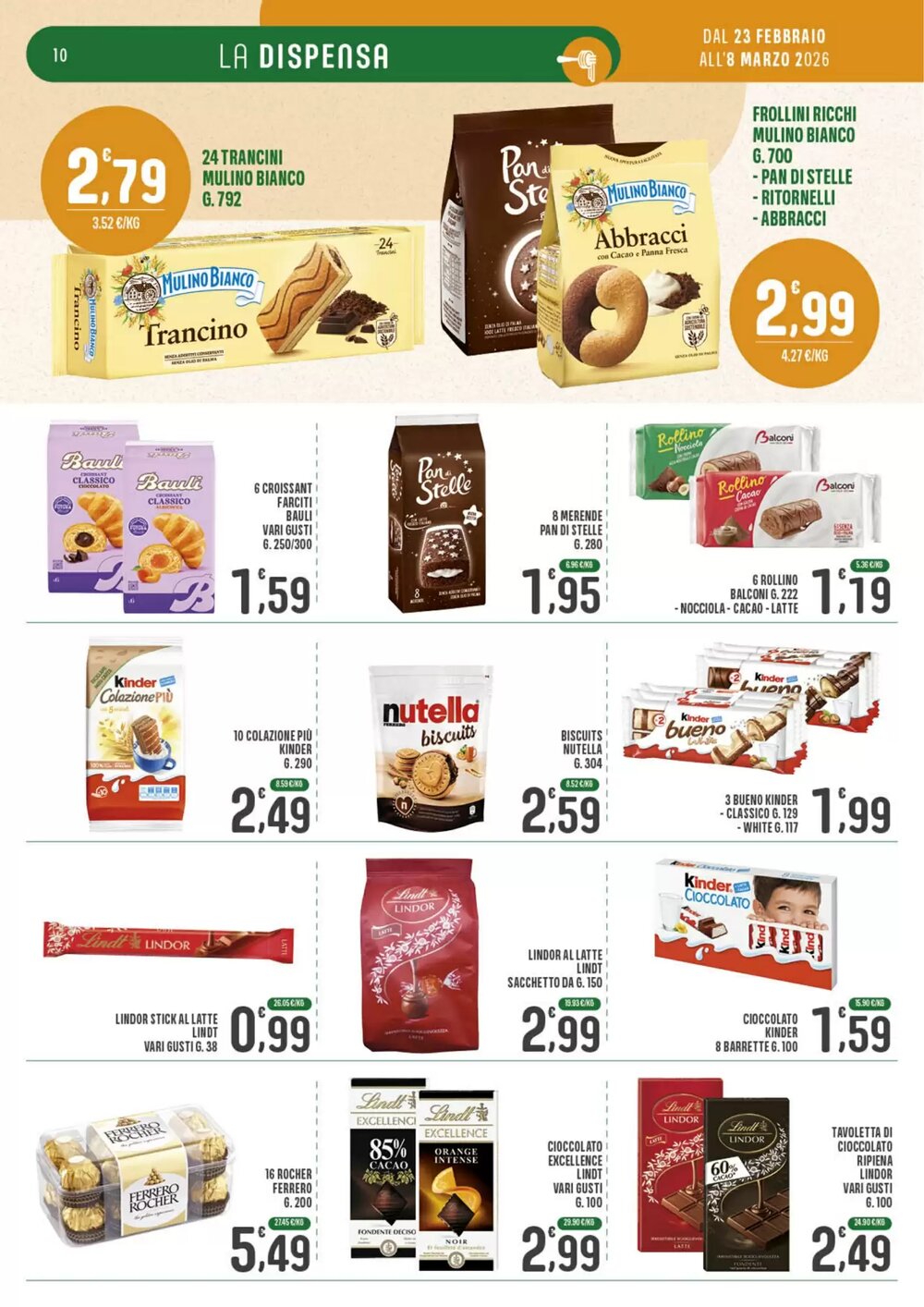 Volantino promozionale La Mimosa Supermercati  valide dal 23/02/2026 - Pagina 10.