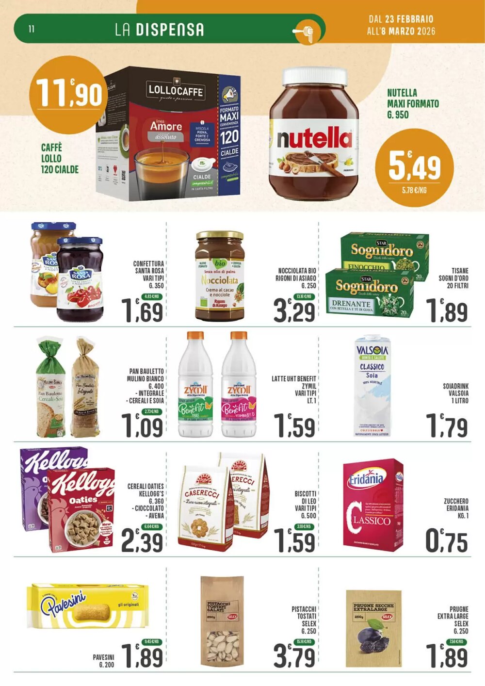 Volantino promozionale La Mimosa Supermercati  valide dal 23/02/2026 - Pagina 11.