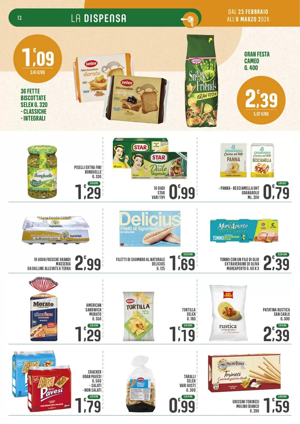 Volantino promozionale La Mimosa Supermercati  valide dal 23/02/2026 - Pagina 13.