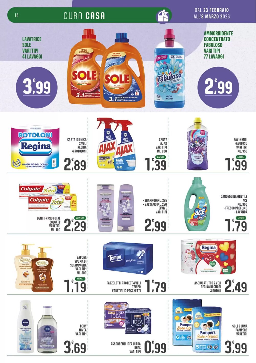 Volantino promozionale La Mimosa Supermercati  valide dal 23/02/2026 - Pagina 14.