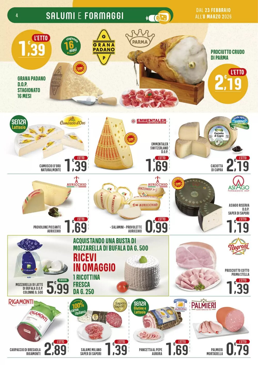 Volantino promozionale La Mimosa Supermercati  valide dal 23/02/2026 - Pagina 4.