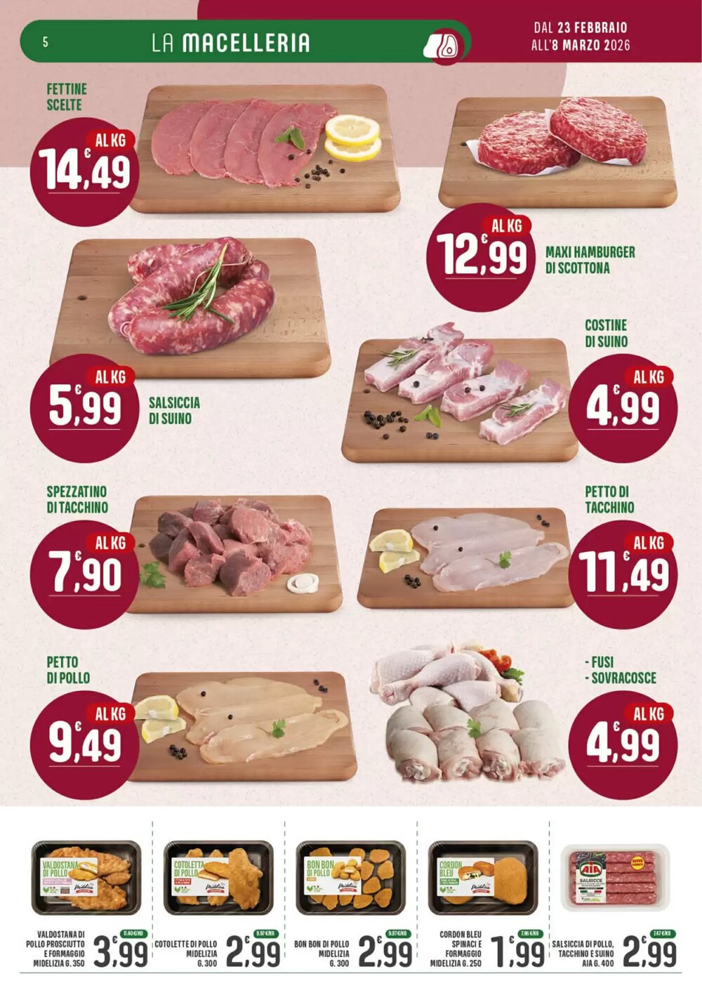 Volantino promozionale La Mimosa Supermercati  valide dal 23/02/2026 - Pagina 5.