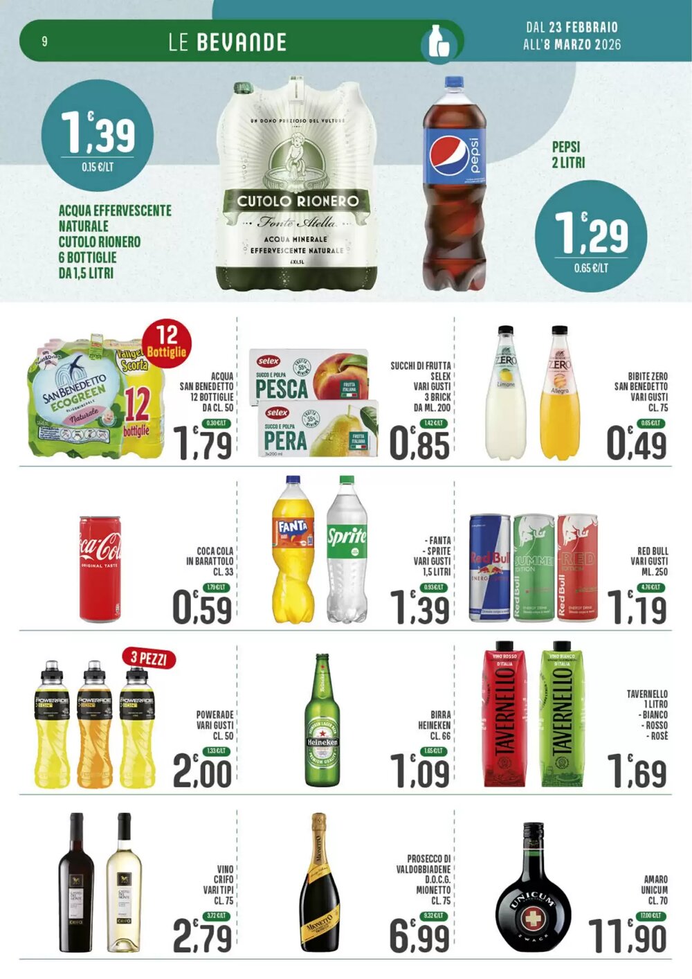 Volantino promozionale La Mimosa Supermercati  valide dal 23/02/2026 - Pagina 9.