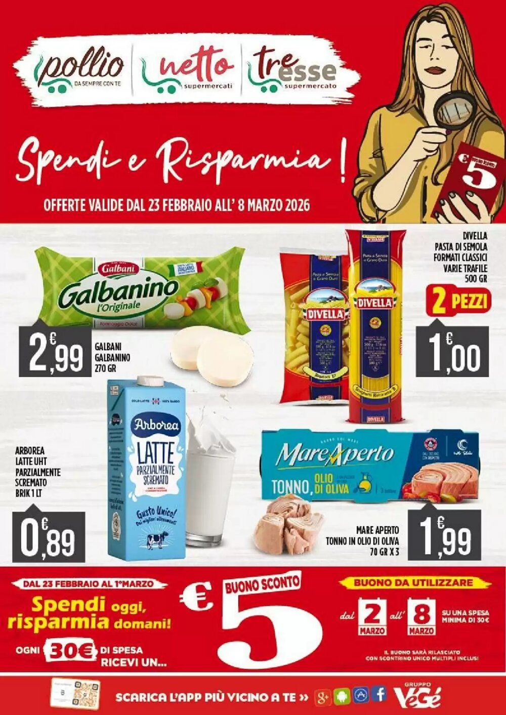 Volantino promozionale Supermercato Pollio  valide dal 23/02/2026 - Pagina 1.