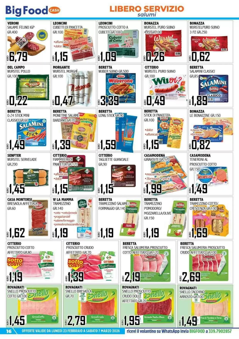 Volantino promozionale Big Food  valide dal 23/02/2026 - Pagina 16.
