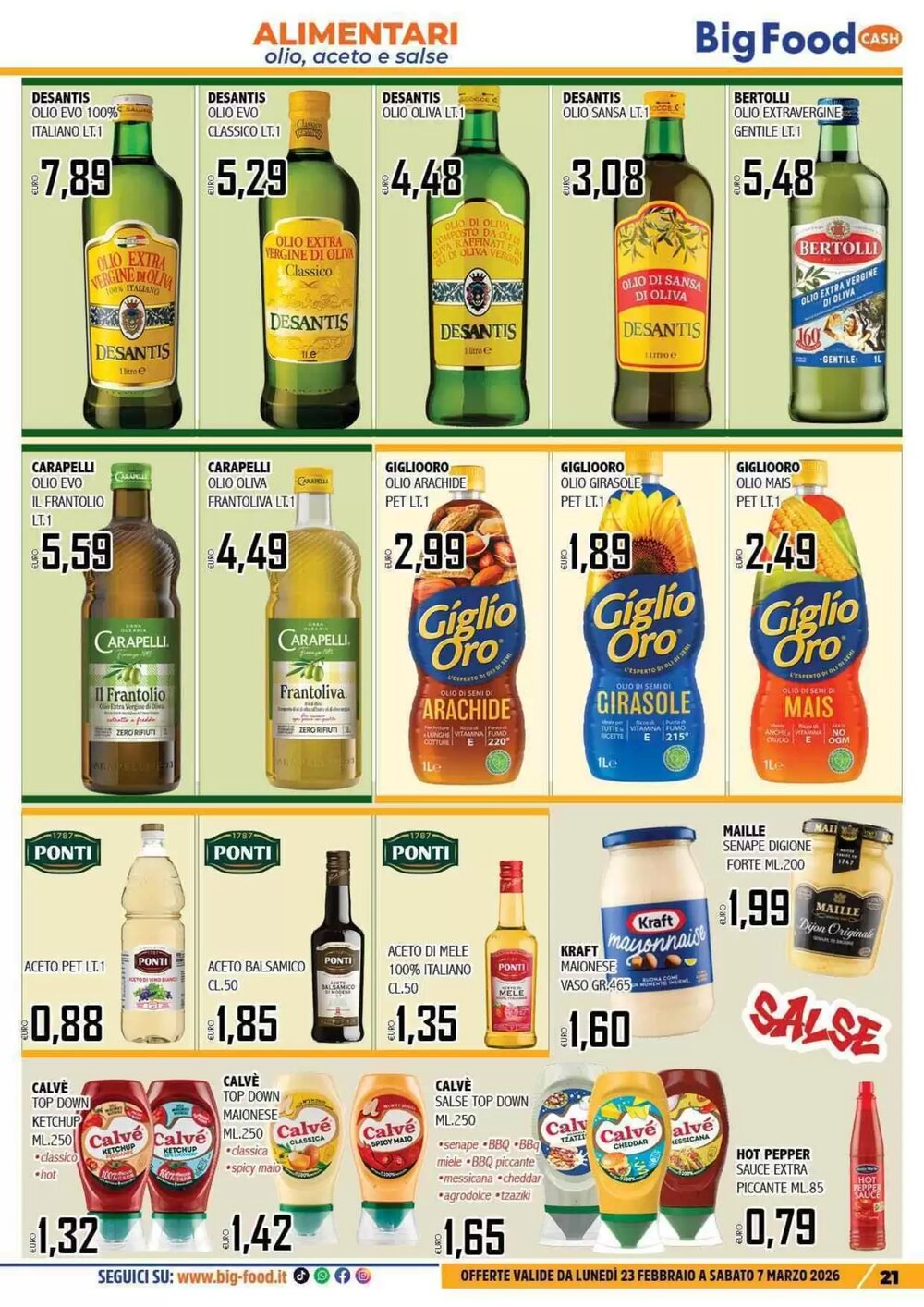 Volantino promozionale Big Food  valide dal 23/02/2026 - Pagina 21.