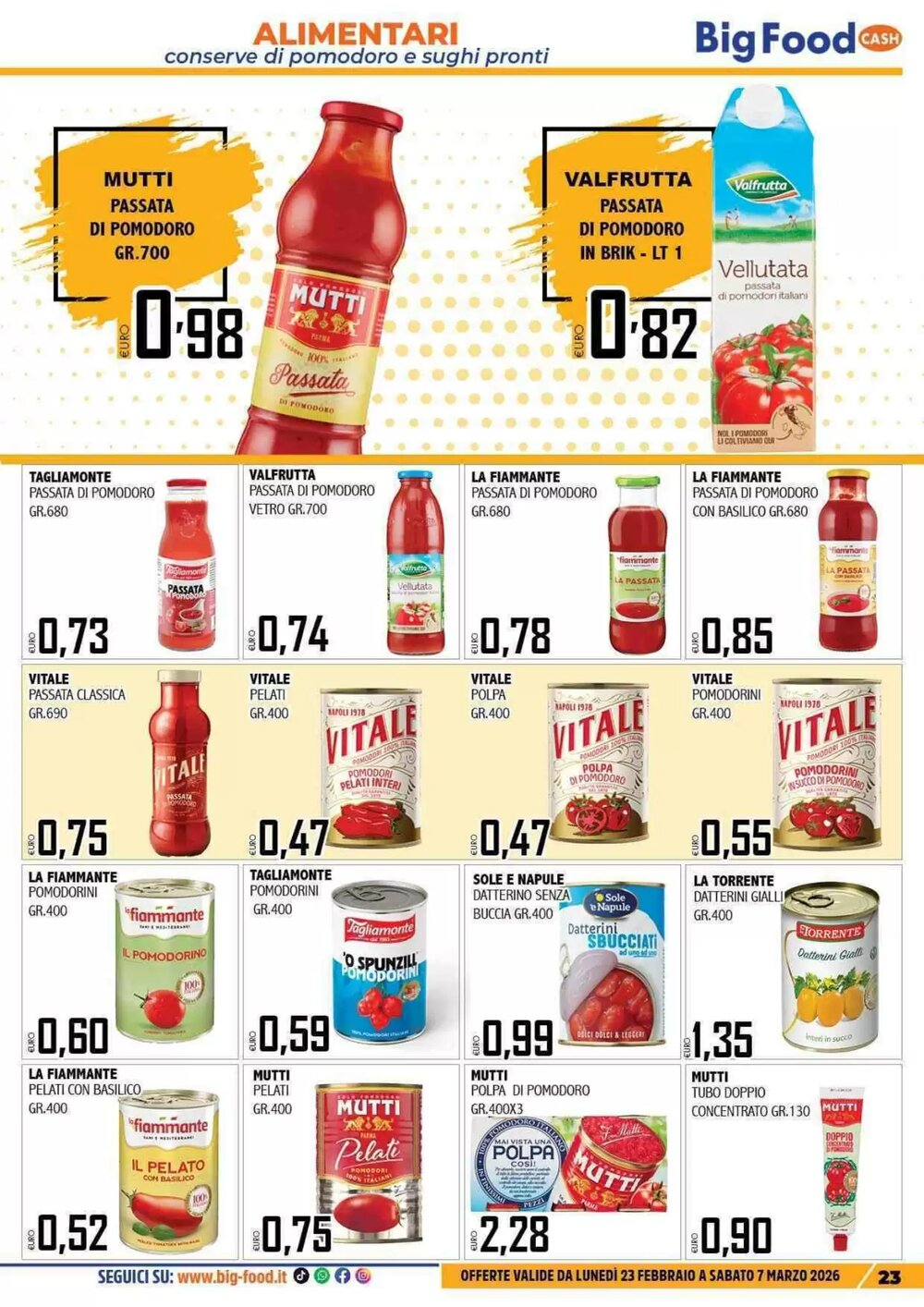 Volantino promozionale Big Food  valide dal 23/02/2026 - Pagina 23.