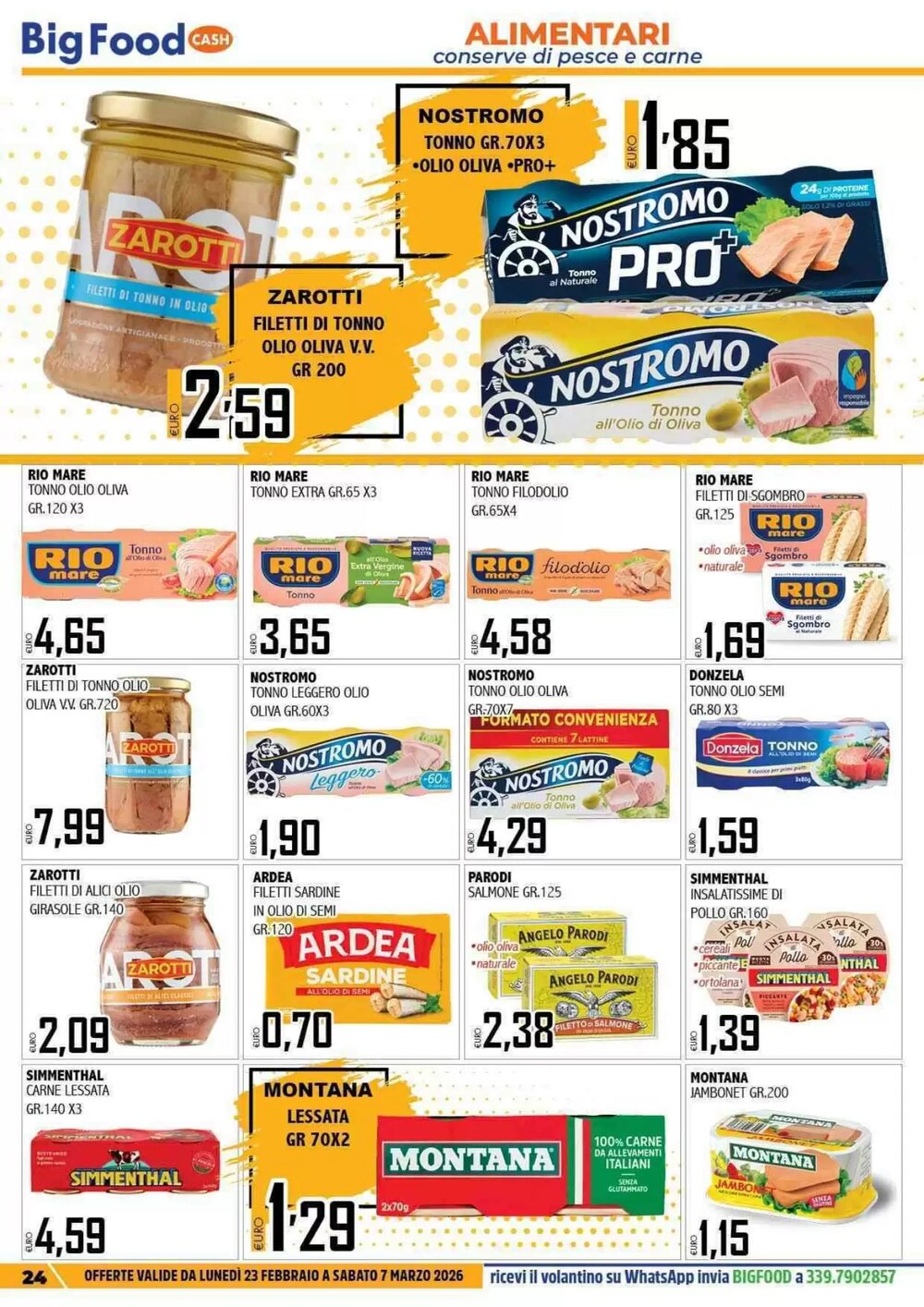 Volantino promozionale Big Food  valide dal 23/02/2026 - Pagina 24.