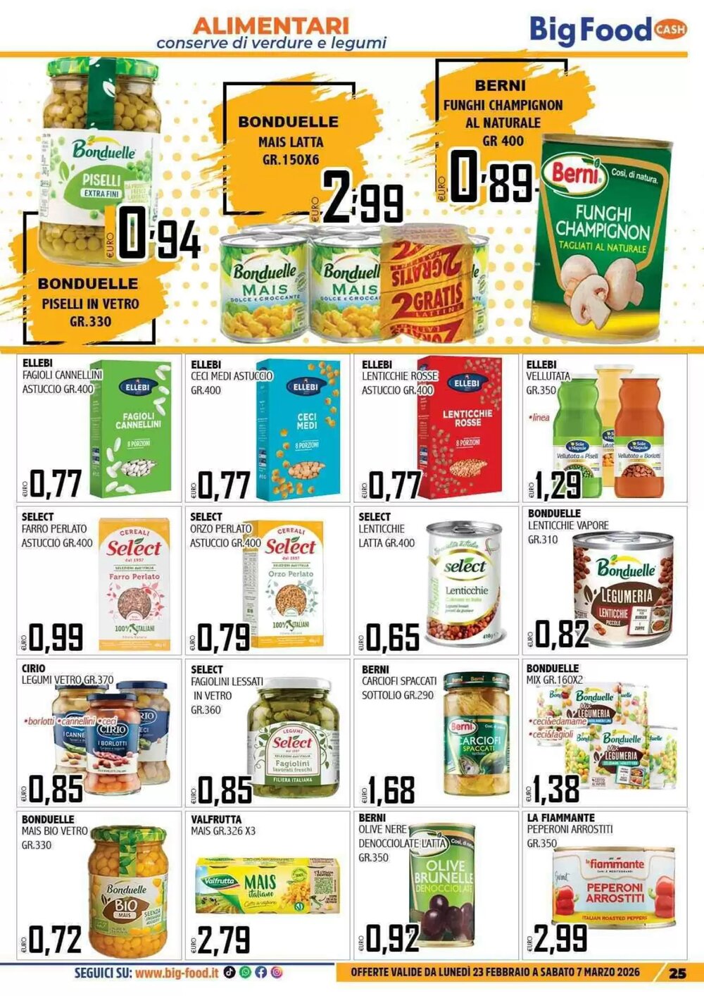 Volantino promozionale Big Food  valide dal 23/02/2026 - Pagina 25.