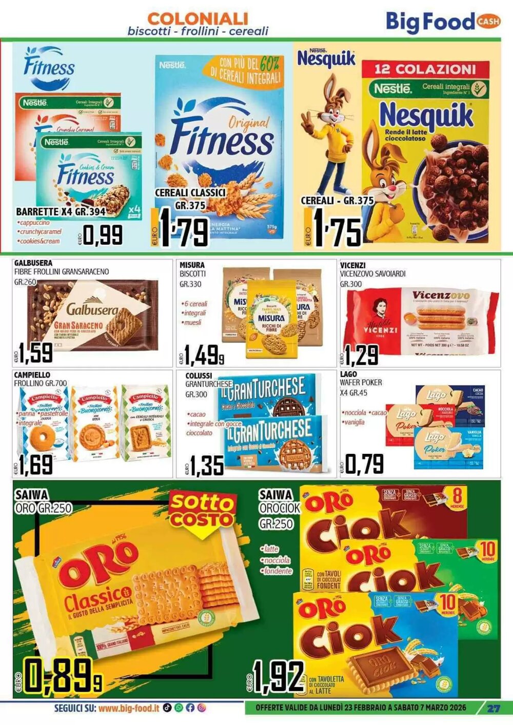 Volantino promozionale Big Food  valide dal 23/02/2026 - Pagina 27.