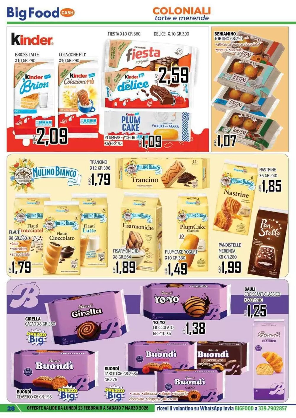 Volantino promozionale Big Food  valide dal 23/02/2026 - Pagina 28.