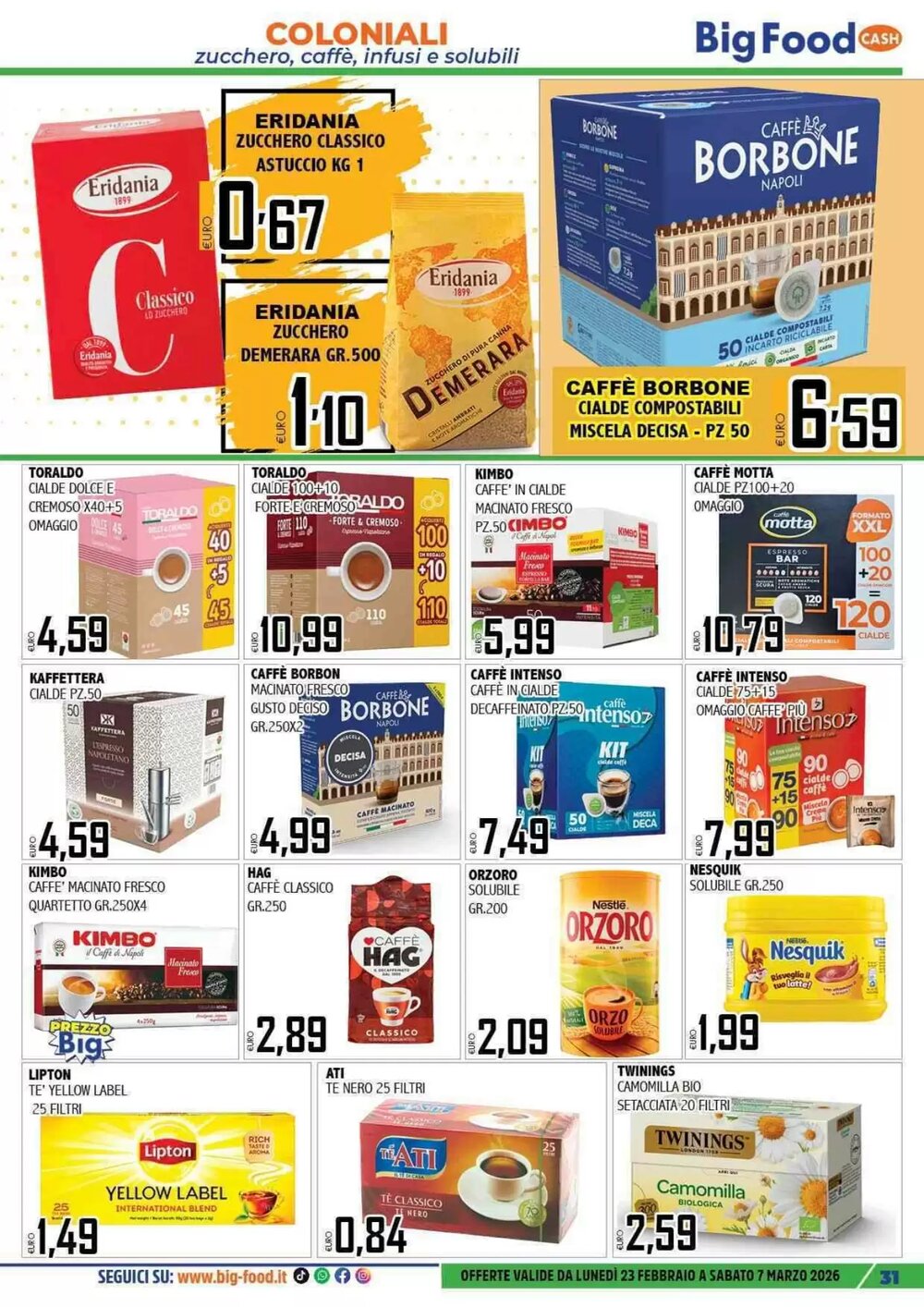 Volantino promozionale Big Food  valide dal 23/02/2026 - Pagina 31.