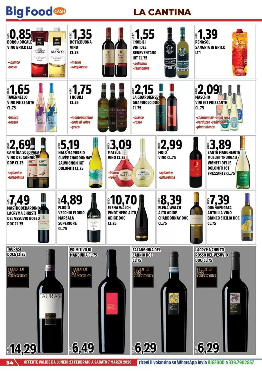 Volantino promozionale Big Food  valide dal 23/02/2026 - Pagina 34.