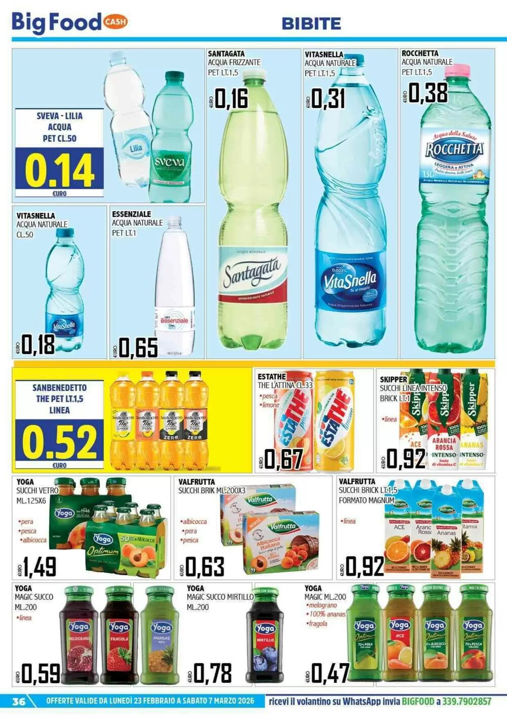 Volantino promozionale Big Food  valide dal 23/02/2026 - Pagina 36.