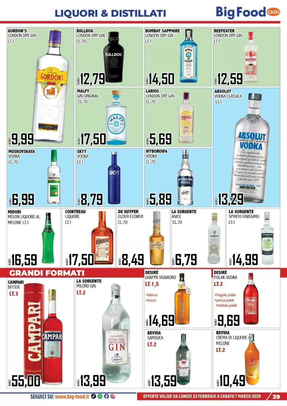 Volantino promozionale Big Food  valide dal 23/02/2026 - Pagina 39.