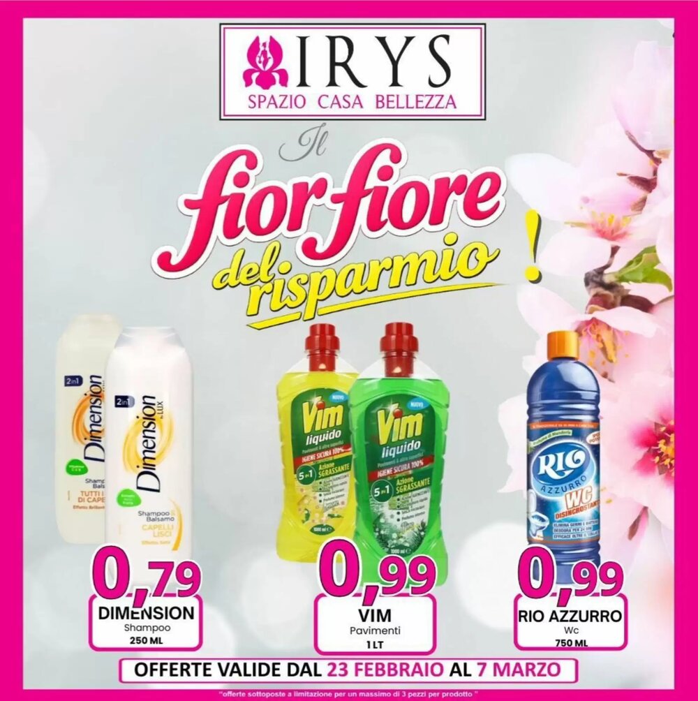 Volantino promozionale Irys  valide dal 23/02/2026 - Pagina 1.