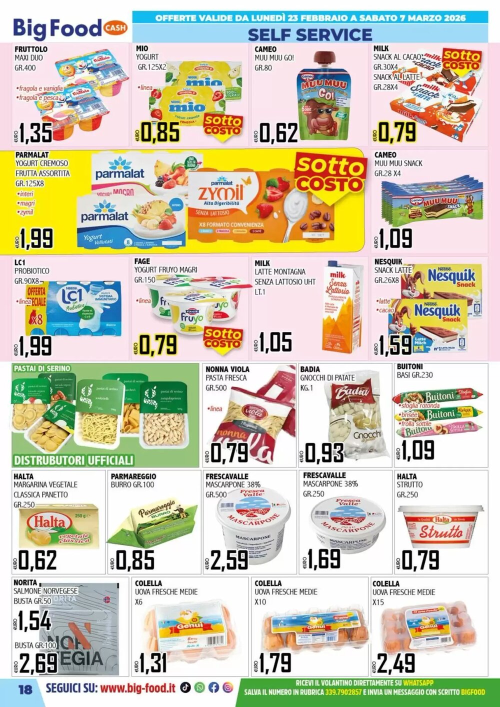 Volantino promozionale Big Food  valide dal 23/02/2026 - Pagina 18.