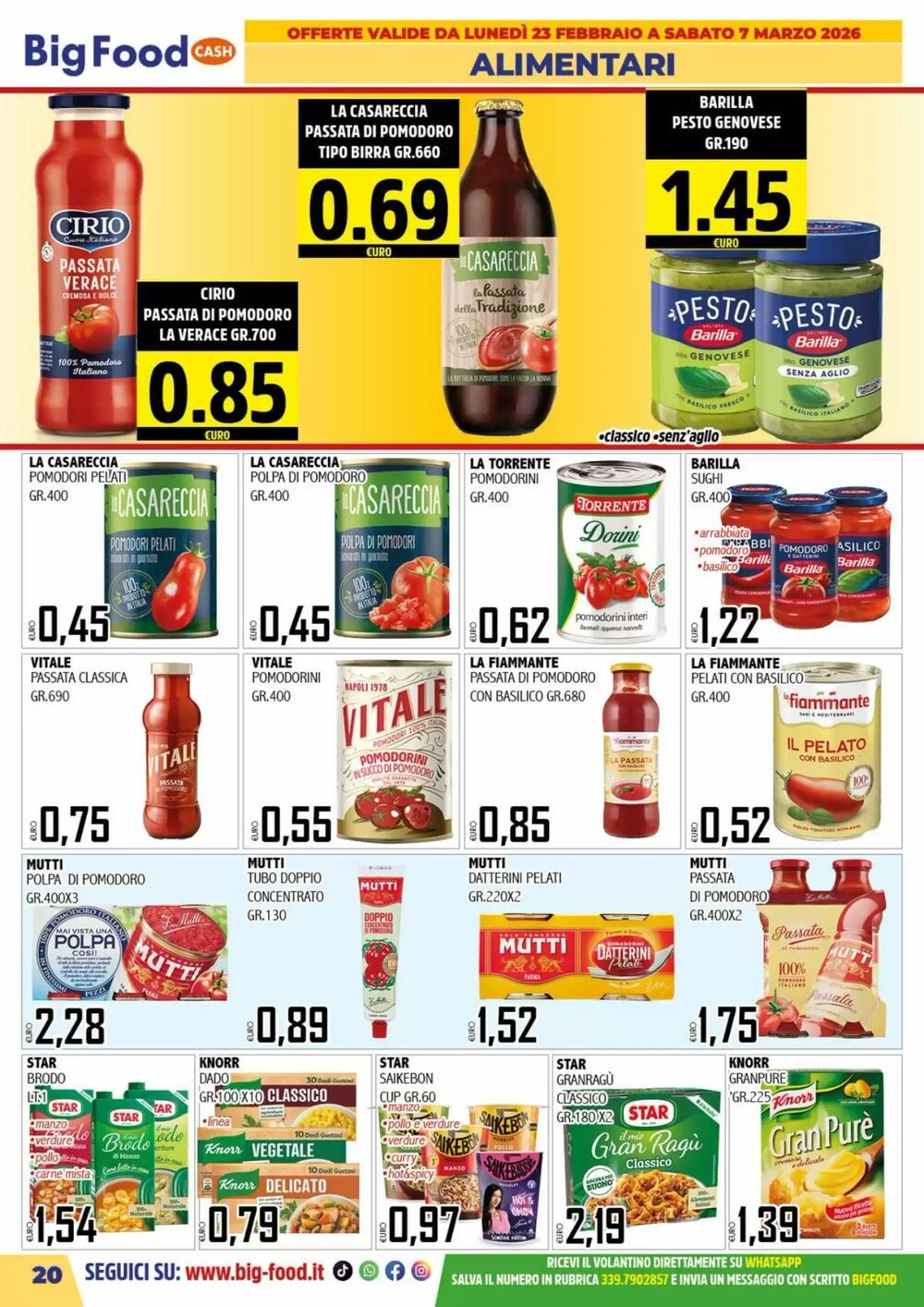 Volantino promozionale Big Food  valide dal 23/02/2026 - Pagina 20.