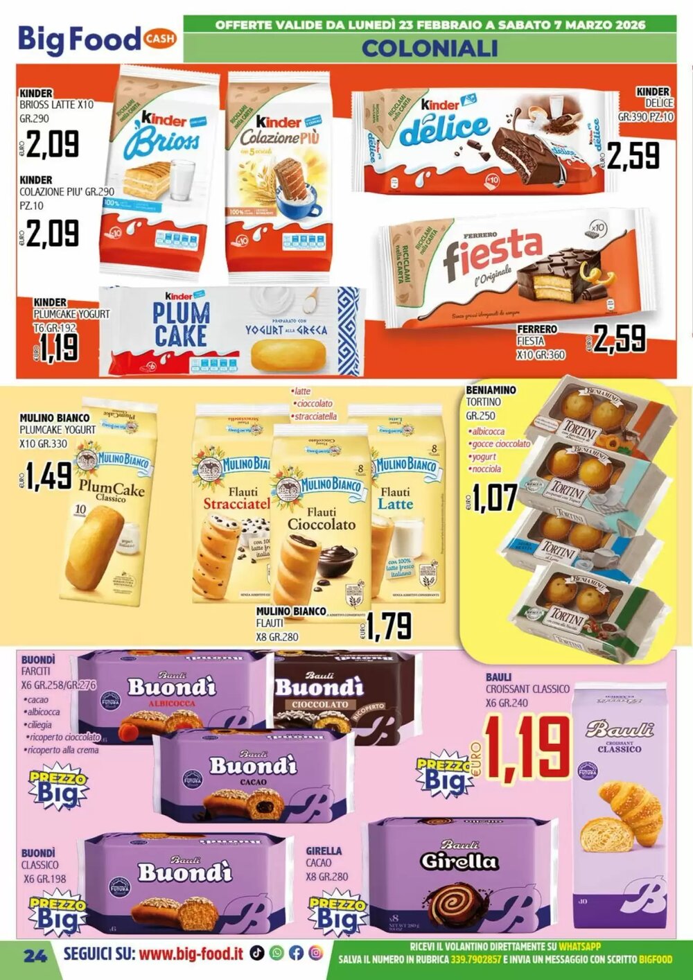 Volantino promozionale Big Food  valide dal 23/02/2026 - Pagina 24.