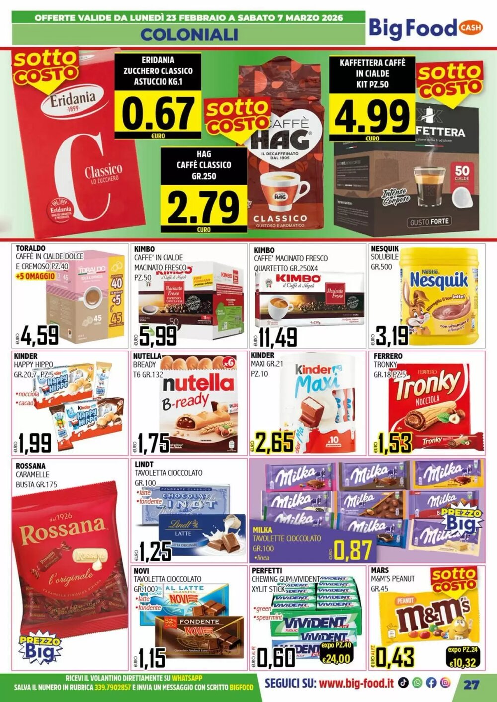 Volantino promozionale Big Food  valide dal 23/02/2026 - Pagina 27.