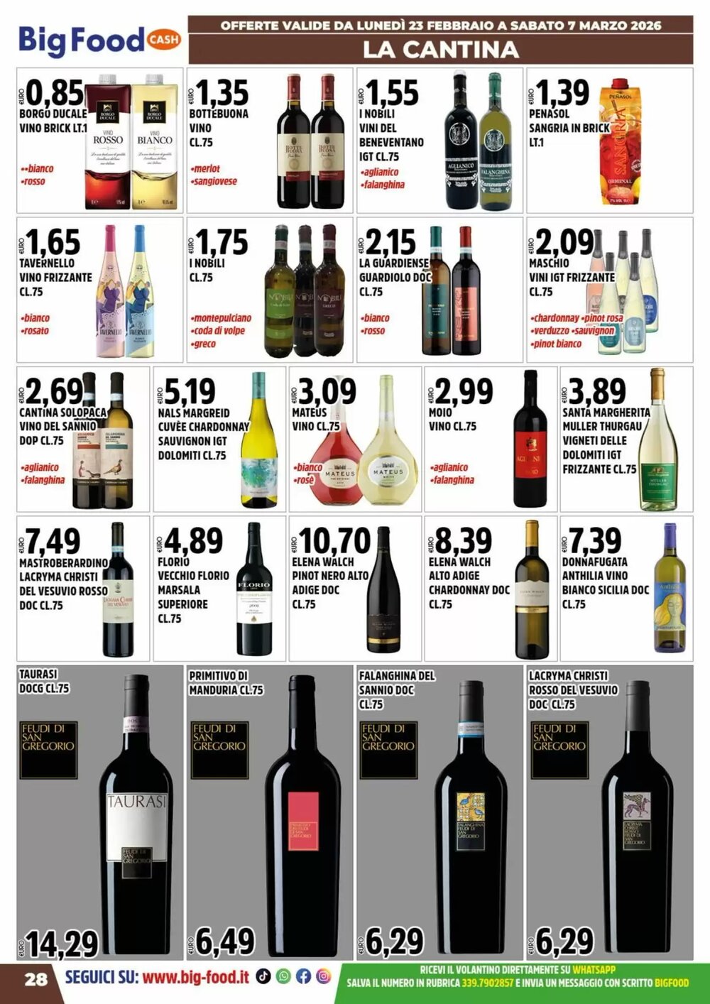 Volantino promozionale Big Food  valide dal 23/02/2026 - Pagina 28.
