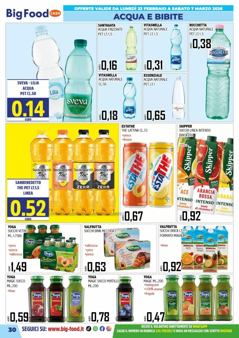 Volantino promozionale Big Food  valide dal 23/02/2026 - Pagina 30.
