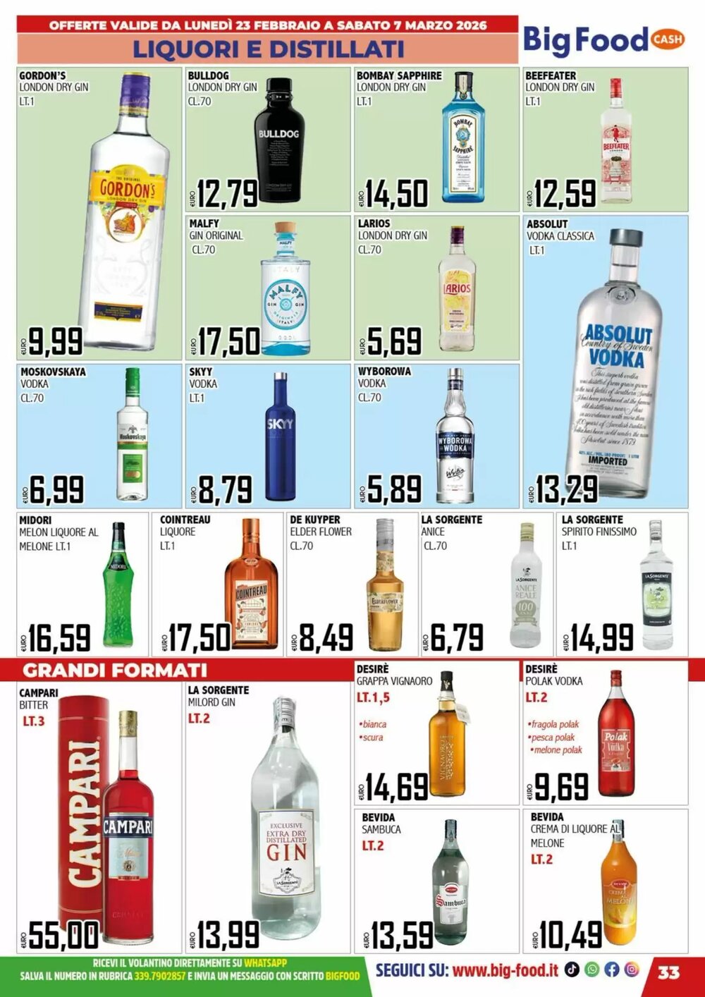 Volantino promozionale Big Food  valide dal 23/02/2026 - Pagina 33.