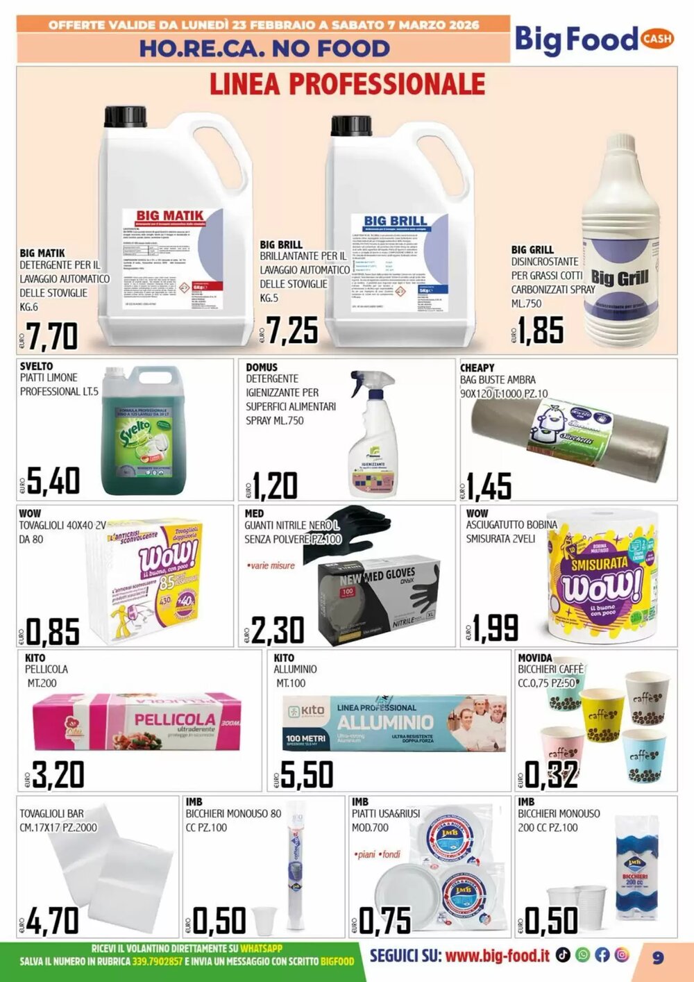 Volantino promozionale Big Food  valide dal 23/02/2026 - Pagina 9.