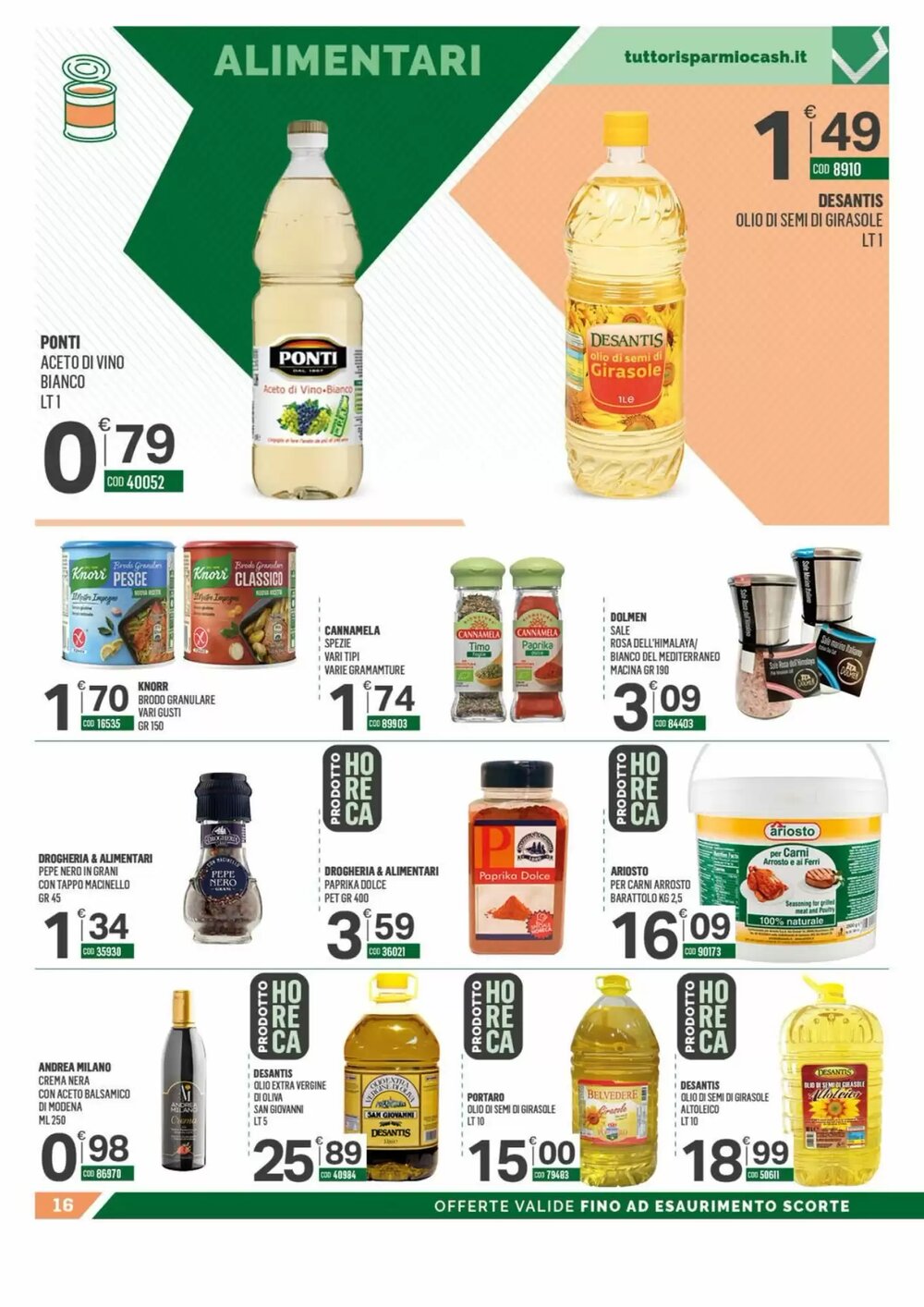 Volantino promozionale Tutto Risparmio Cash&Carry  valide dal 23/02/2026 - Pagina 16.