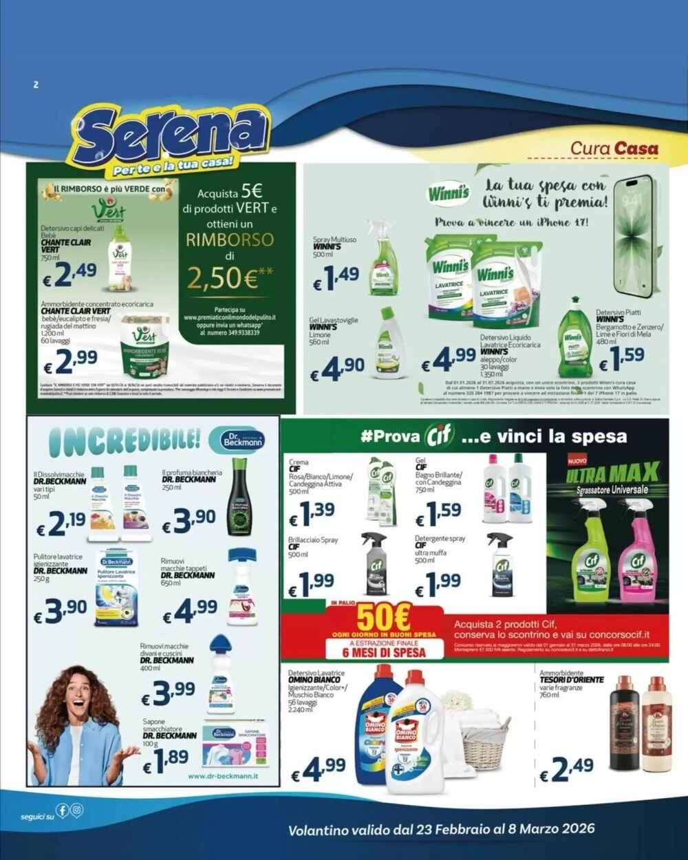 Volantino promozionale Serena Detersivi  valide dal 23/02/2026 - Pagina 2.
