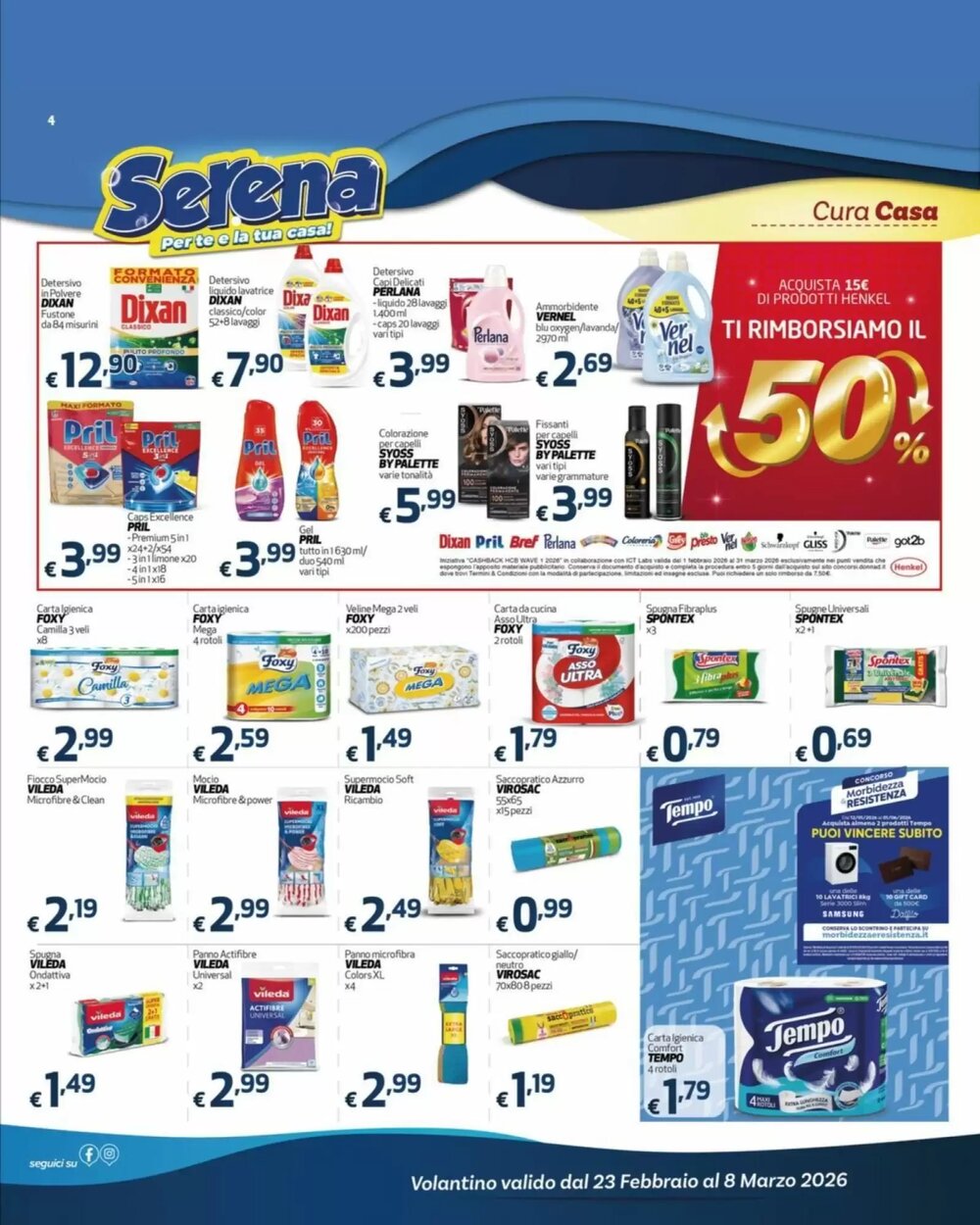 Volantino promozionale Serena Detersivi  valide dal 23/02/2026 - Pagina 4.