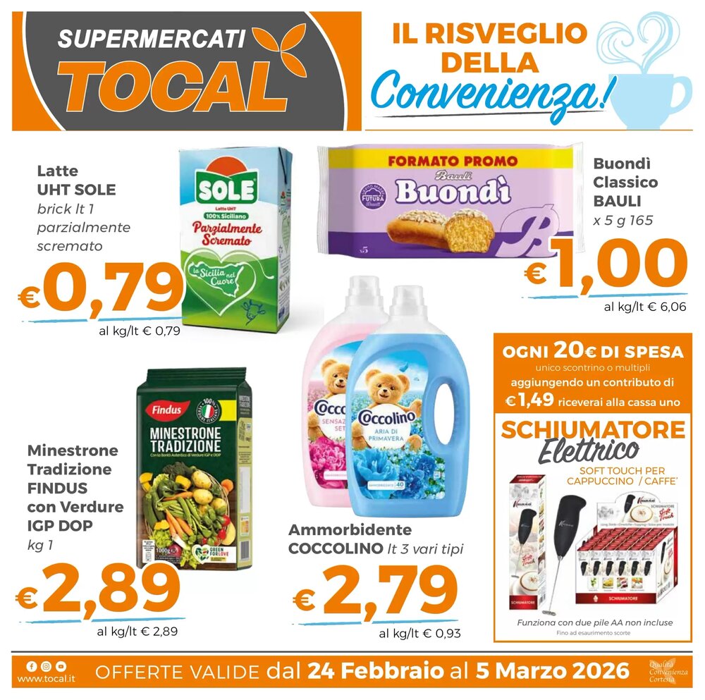 Volantino promozionale Tocal  valide dal 24/02/2026 - Pagina 1.