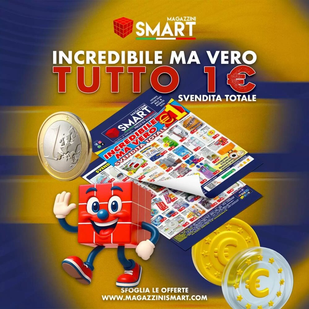 Volantino promozionale Magazzini Smart  valide dal 24/02/2026 - Pagina 1.