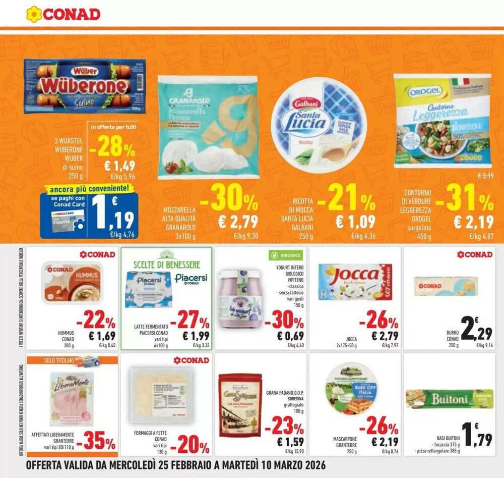 Volantino promozionale Conad  valide dal 24/02/2026 - Pagina 16.