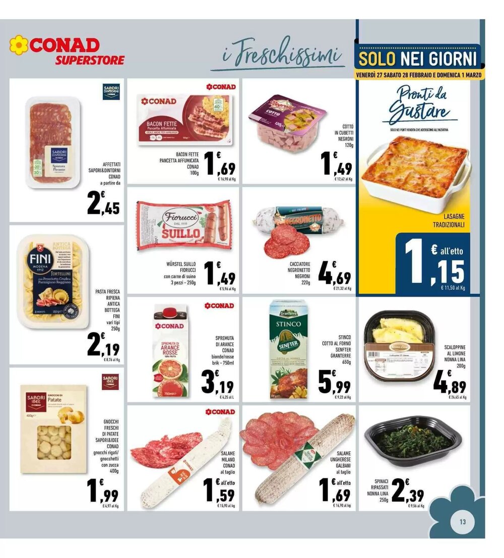 Volantino promozionale Conad Superstore  valide dal 25/02/2026 - Pagina 13.