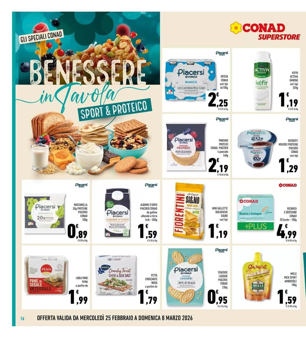 Volantino promozionale Conad Superstore  valide dal 25/02/2026 - Pagina 16.