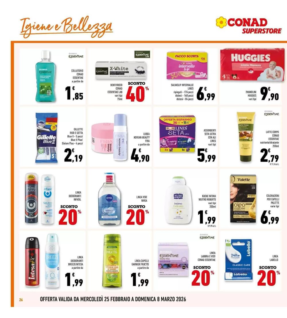 Volantino promozionale Conad Superstore  valide dal 25/02/2026 - Pagina 26.
