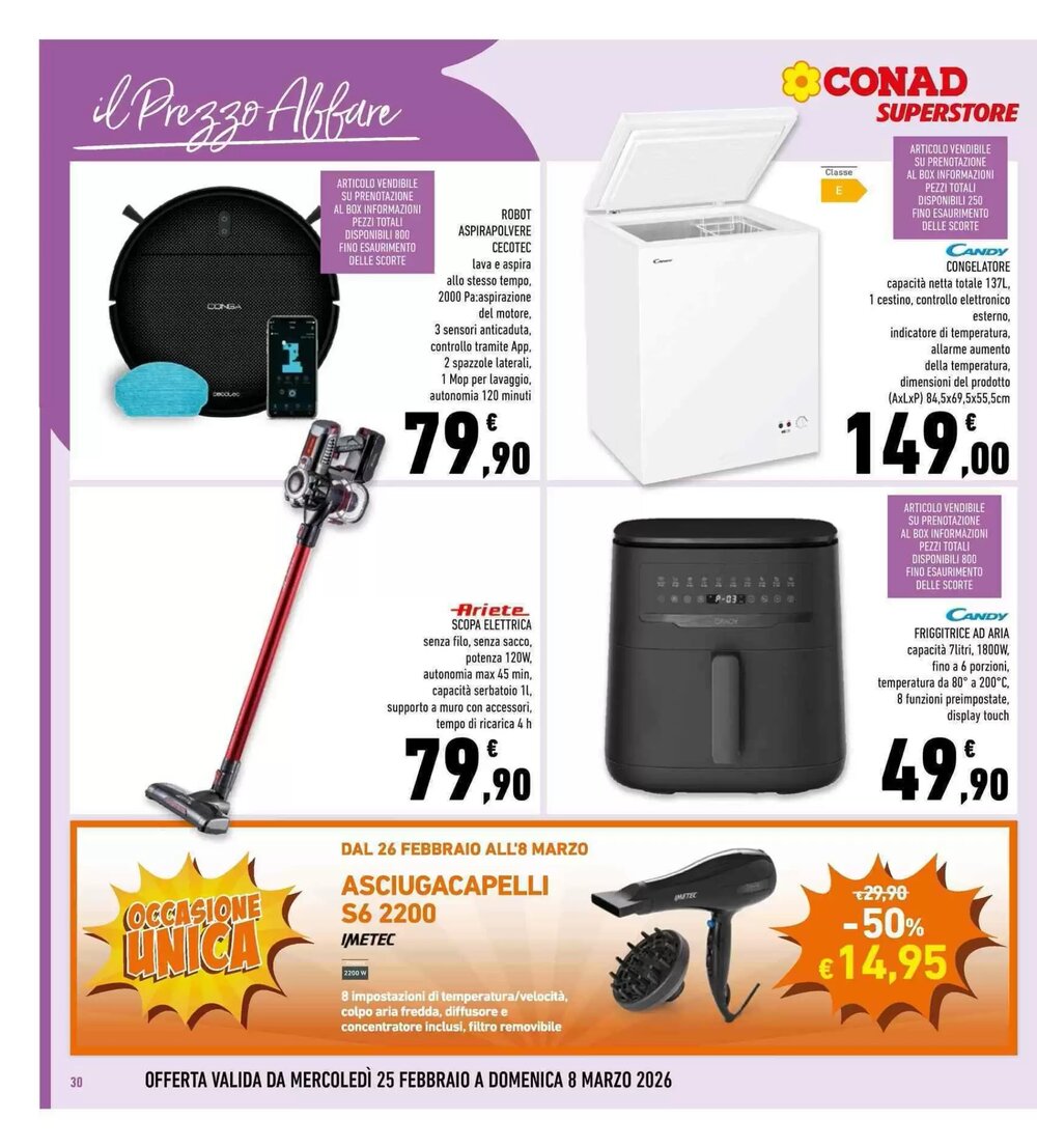 Volantino promozionale Conad Superstore  valide dal 25/02/2026 - Pagina 30.