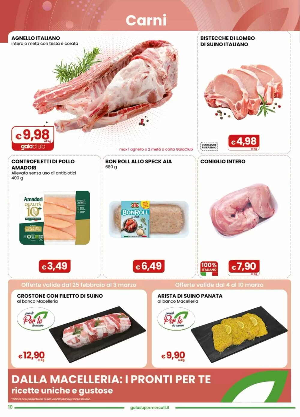 Volantino promozionale Gala Supermercati  valide dal 25/02/2026 - Pagina 10.